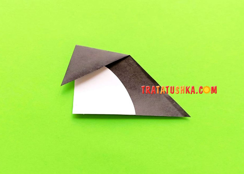 Аплікація сороки з паперу та пластиліну