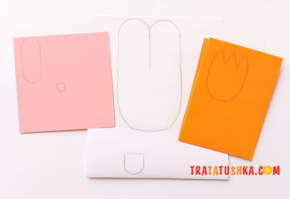 Весняна аплікація із зайчиком