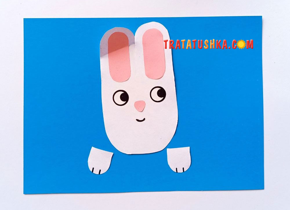 Весняна аплікація із зайчиком
