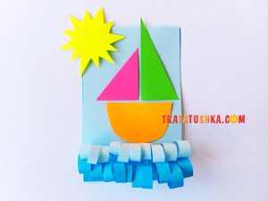 Аплікація «Кораблик на хвилях»