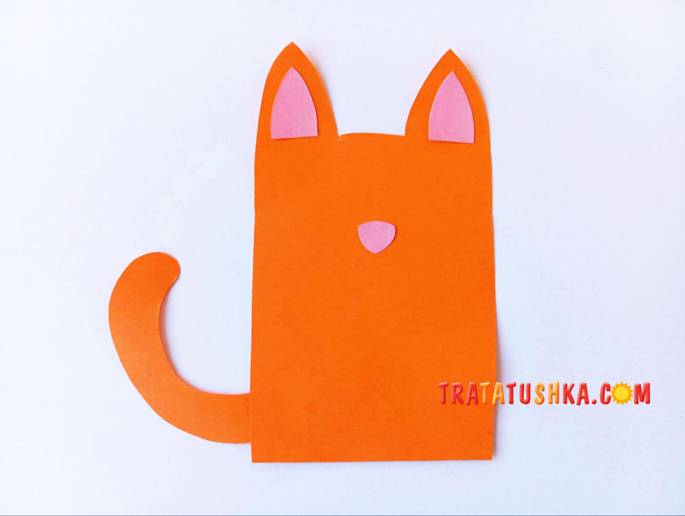 Аплікація котика з морозивом