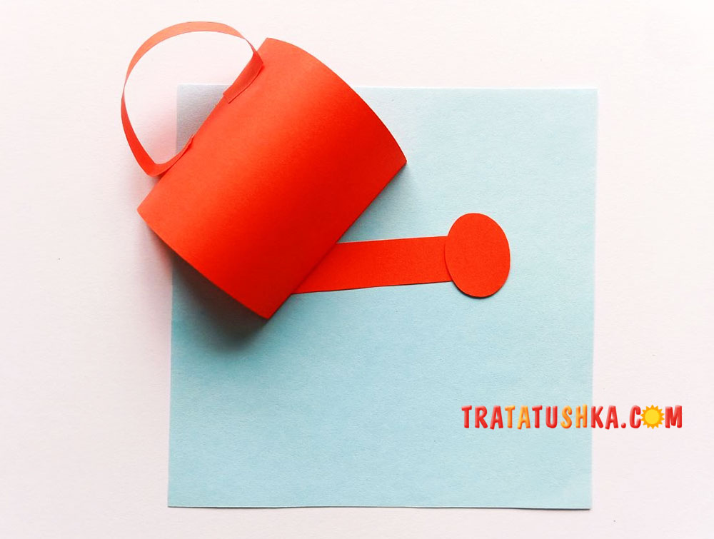 Аплікація лійки з кольорового паперу