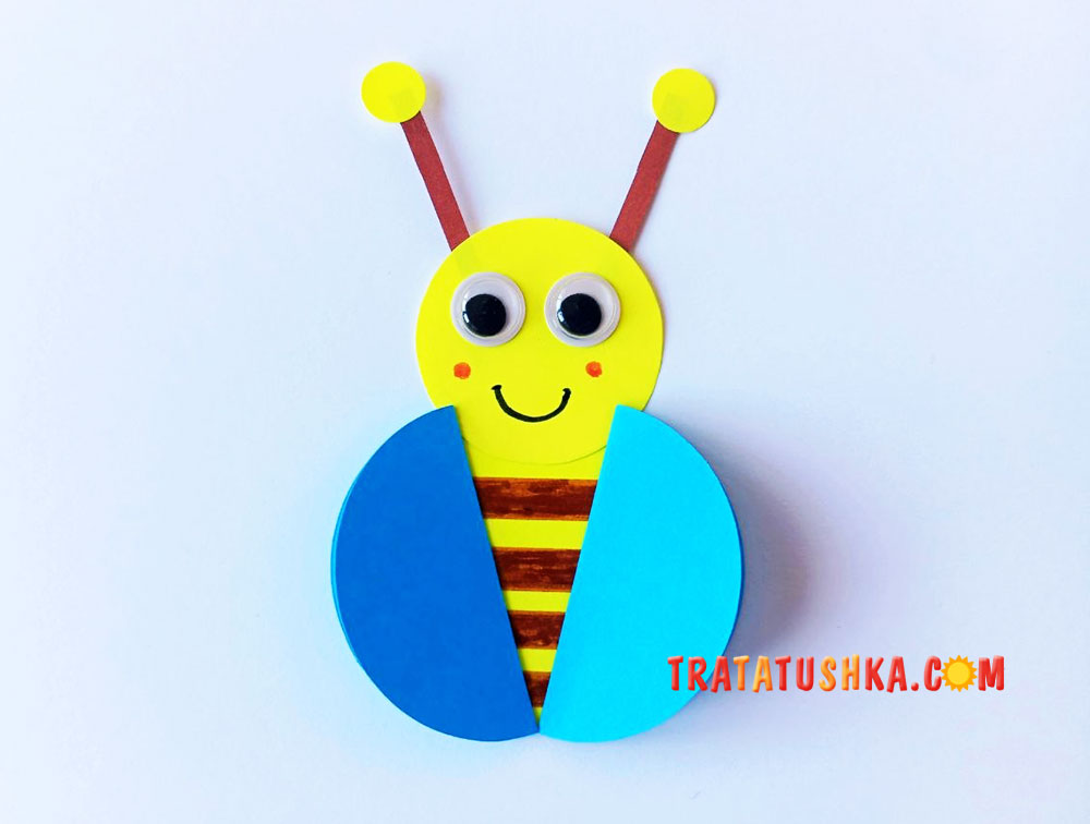 Виріб браслета з бджілкою з паперу